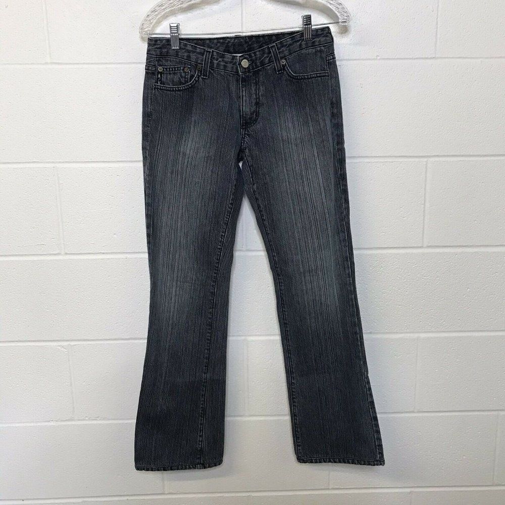 A|X Armani Exchange Denim Women’s Black Gold Rush Straight Leg Jeans Size 6 Reg